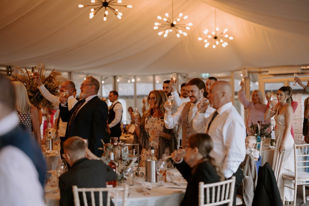 People toasting