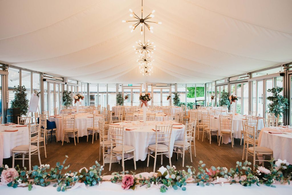 Glasshouse reception tables