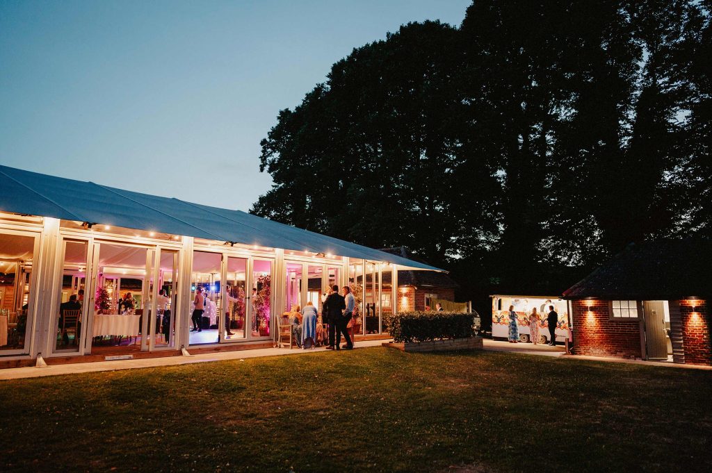 Glasshouse at night
